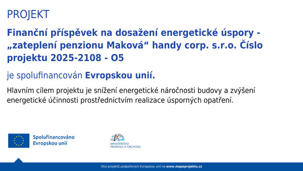 Zateplení penzionu Maková